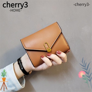 Cherry3 กระเป๋าสตางค์ ใบสั้น ทรงคลัทช์ ใส่บัตรได้หลายใบ ขนาดเล็ก แฟชั่นสําหรับสตรี