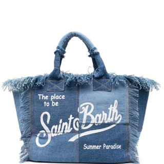 European and American Beach Large Capacity Bag Explosive Handmade Tassel Handbag Fashion Printed Denim Tote Bag