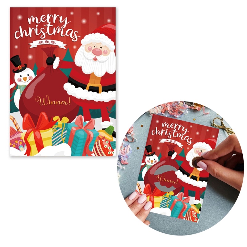 Fir Christmas Surprise Scratch Card สําหรับงานปาร์ตี้และตกแต่งงานรื่นเริง
