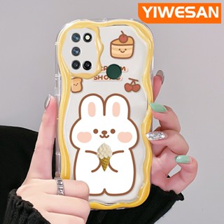 เคสใส แบบนิ่ม ลายการ์ตูนกระต่าย ไอศกรีม กันกระแทก สําหรับ Realme 7 Pro 7i C17 Narzo 20 Pro