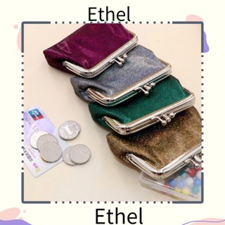 Ethel1 กระเป๋าสตางค์ ผ้าแคนวาส ใบสั้น ใส่เหรียญได้ ใส่ลิปสติกได้ สําหรับผู้หญิง