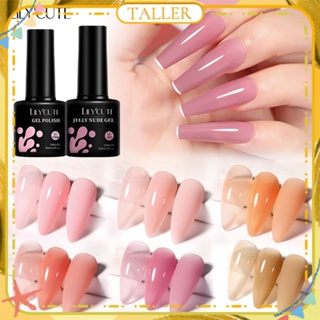 ✧Ready Stcok Lilycute Jelly Ice Transparent Nail Polish Gel Semi Translucent Fairy Pink Nude Color Skin Toner Phototherapy Glue Nail Art For Nail Shop 7ml TALLER