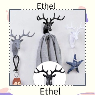 Ethel1 ตะขอแขวนผ้าพันคอ ลายเขากวาง สร้างสรรค์ สําหรับตกแต่งผนัง