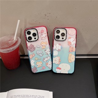 Casetify【wake up puppy】เคสโทรศัพท์มือถืออะคริลิค ลายแมวน่ารัก ไล่โทนสี สําหรับ iPhone 12 13 14 Pro Max
