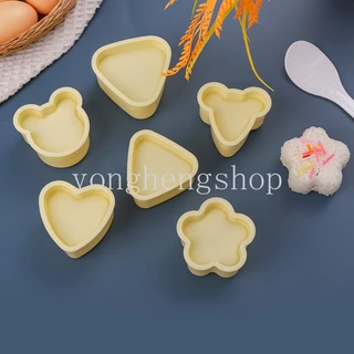 แม่พิมพ์ทําซูชิ ข้าวปั้น เบนโตะ ทรงสามเหลี่ยม รูปหัวใจ หมี สร้างสรรค์ DIY ไม่เหนียวติด อุปกรณ์ครัว สําหรับเด็ก