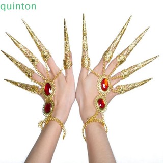 Quinton สร้อยข้อมือนิ้วมือ แฟชั่นไทย สีทอง 1 ชิ้น