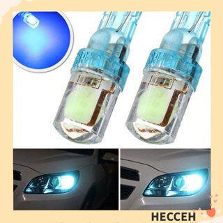 Hecceh หลอดไฟซิลิกา T10 194 W5W ส่องสว่าง สําหรับติดป้ายทะเบียนรถยนต์ 2 ชิ้น