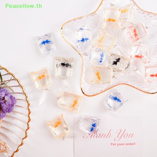 Peacellow จี้ต่างหู รูปปลาทอง 10 ชิ้น สําหรับทําเครื่องประดับ DIY TH