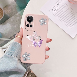 เคสโทรศัพท์มือถือ ซิลิโคนนิ่ม ลายการ์ตูนผีเสื้อน่ารัก สําหรับ OPPO Reno10 Pro+ Reno 10 Pro Plus 5G A78 A58 4G A98 A78 2023