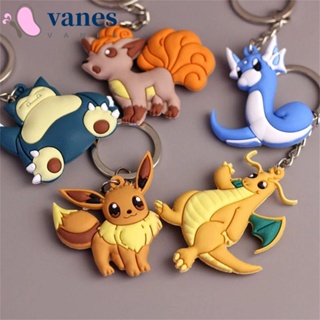 Vanes1 พวงกุญแจ จี้การ์ตูนโปเกม่อน Charizard Vulpix Eevee Snorlax สไตล์ญี่ปุ่น สําหรับเด็ก