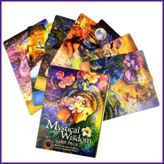 เกมกระดาน ภาษาอังกฤษ Mystical Wisdom Card Deck Decks Daily Questions สําหรับครอบครัว