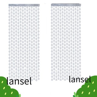 Lansel ผ้าม่านฟอยล์ดิสโก้ สีเงิน 3.3x6.6 ฟุต สําหรับตกแต่งปาร์ตี้วันเกิด 2 แพ็ก