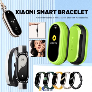 สมาร์ทแบนด์สร้อยข้อมือ M8หน้าจอ Amoled สร้อยข้อมือออกกำลังกาย Miband8ฟิตเนส Tracker Heart Rate Monitor MOLISA MOLISA