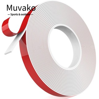 Muvako เทปโฟม PE สีขาว 16.5 ฟุต X 0.4 นิ้ว X หนา 0.04 นิ้ว สองด้าน ทนทาน 2 ด้าน สําหรับติดรถยนต์ และช่องว่าง