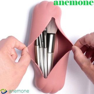 Anemone กระเป๋าซิลิโคน แบบพกพา สําหรับใส่แปรงแต่งหน้า เครื่องสําอาง เหมาะกับการเดินทาง