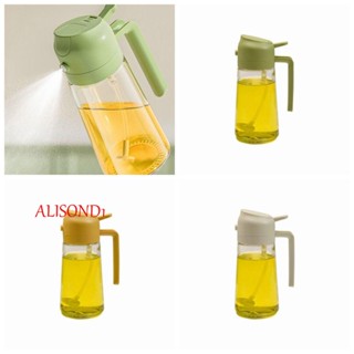 Alisond1 Olive Oil Mister, Glass 2-in-1 เครื่องพ่นน้ํามัน ทนทาน 470 มล. เครื่องจ่ายน้ําส้มสายชูใส บาร์บีคิว