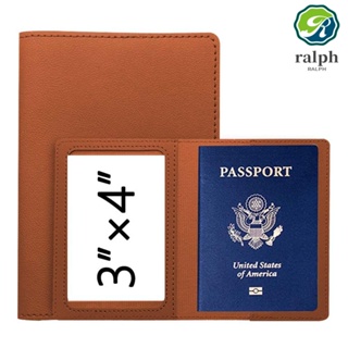 Ralph ปกหนังสือเดินทาง แบบพกพา หนัง PU เครื่องบิน ตรวจสอบชื่อ ที่อยู่ ID เอกสาร หนังสือเดินทาง การ์ด เคส