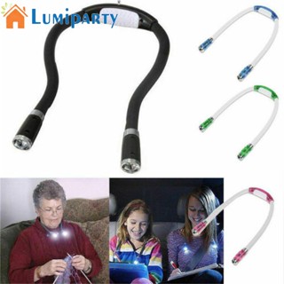 Lumiparty โคมไฟอ่านหนังสือ Led แบบคล้องคอ งอได้ ประหยัดพลังงาน ขนาดพกพา