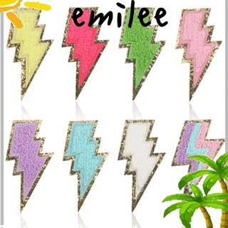 Emilee แผ่นแพทช์ ขอบสีทอง 8 ชิ้น สําหรับเย็บติดกระเป๋าเป้สะพายหลัง