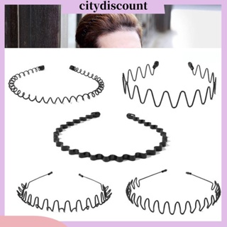 &lt;citydiscount&gt; ที่คาดผมโลหะ แบบหยัก แฟชั่นสําหรับผู้ชาย