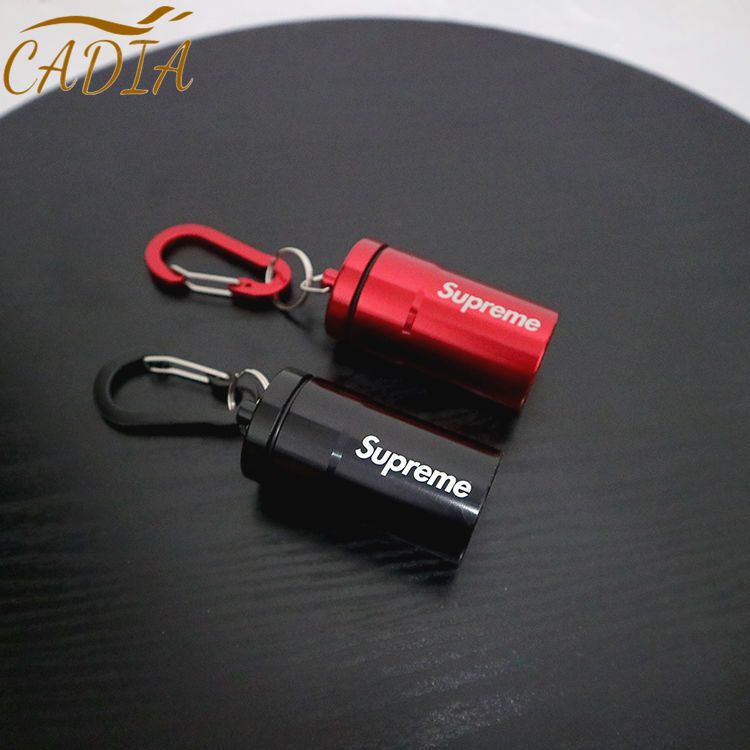 Supreme กล่องเก็บยา โลหะ ขนาดเล็ก แบบพกพา พร้อมตะขอ กันน้ํา