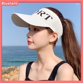 【 Bluelans 】หมวกเบสบอล หมวกปีกยาว พิมพ์ลายตัวอักษร ยืดหยุ่น กันแดด แฟชั่น สําหรับผู้หญิง