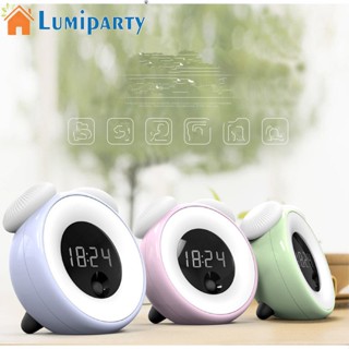 Lumiparty นาฬิกาปลุกอัจฉริยะ เหนี่ยวนําการเลื่อนปลุก ชาร์จ USB ไฟกลางคืน สําหรับห้องนอน