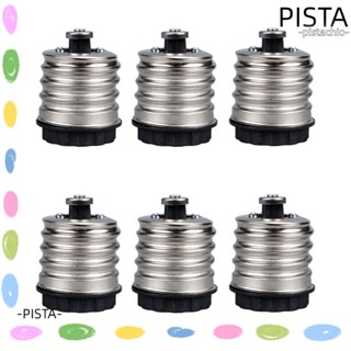 Pista อะแดปเตอร์ซ็อกเก็ตหลอดไฟ E40 E39 เป็น E27 E26 ทนความร้อน สีดํา 6 ชิ้น