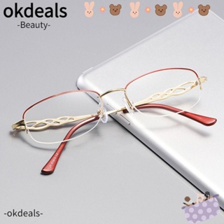 Okdeals แว่นตาอ่านหนังสือ คลาสสิก วินเทจ เรียบง่าย ป้องกันแสงสีฟ้า สําหรับผู้ชาย ผู้หญิง