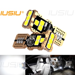 Iusiu หลอดไฟเลี้ยว LED T10 168 194 501 W5W WY5W 3030 12V สีขาวสว่าง สําหรับติดป้ายทะเบียนรถยนต์ รถจักรยานยนต์