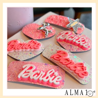 Alma กิ๊บติดผม ประดับเลื่อม สีชมพู อุปกรณ์เสริม สําหรับตุ๊กตาบาร์บี้