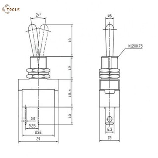 สวิตช์สลับ -25°ค ~ + 85°C 12V 25A 2 ปุ่มเชื่อมต่อ Type KN3D-101 เปิด / ปิด