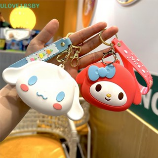 Ulove1bsby Kawaii พวงกุญแจบลูทูธ ซิลิโคน ลายการ์ตูน Hello Kitty Kuromi My Melody น่ารัก สําหรับตกแต่งกระเป๋านักเรียน