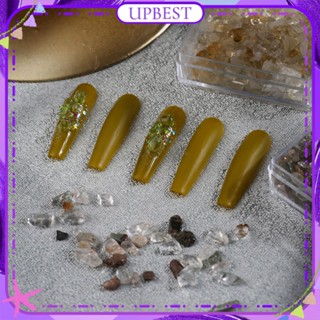 ♕ 1box Nail Art Irregular Gravel Japanese Jewelry Ice Transparent Strawberry Crystal Stone Nail Decoration Manicure Tool For Nail Shop 11 Designs UPBEST