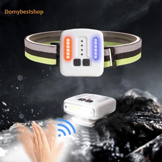 [Domybestshop.th] ไฟหน้าเหนี่ยวนําคลื่น 400LM 1200mAh แบบพกพา ชาร์จ USB Type-C IPX4 กันน้ํา สําหรับตกปลา เดินป่า ขี่จักรยาน