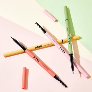 Hot Sale# Make-up HOJO colorful automatic rotation double-headed fine-headed eyebrow pencil beginners Easy to color stereo natural not easy to take off makeup 8cc