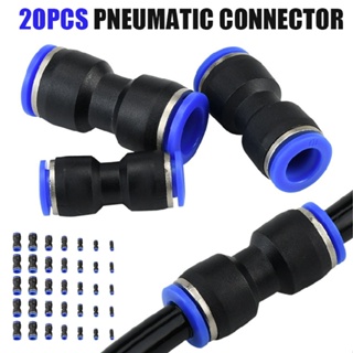 New 20pcs Quick Pneumatic Straight Union Push 6mm-OD Tube To Connect Air Fitting