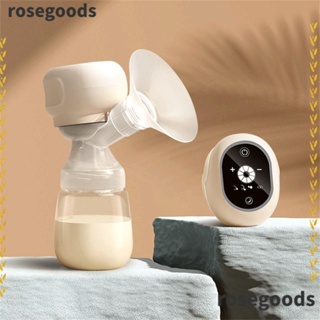 Rosegoods1 เครื่องปั๊มนมไฟฟ้าอัตโนมัติ ไร้ BPA พร้อมหน้าจอ LED เสียงเงียบ ชาร์จ USB 180 มล. สําหรับให้นมบุตร