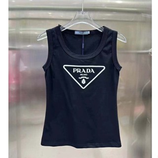 ♥ เช็คสินค้าก่อนสั่ง PRADA TANK TOP เสื้อกล้าม ผ้าสวย ปริ้นลายคมชัด พราด้า ปราด้า