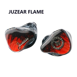 Juzear FLAME 1DD+4BA หูฟังอินเอียร์ ไฮบริด IEMs HiFi พร้อมสายเคเบิลชุบเงิน 2pin 6N OFC