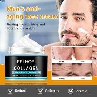 Eelhoe Men&amp;#39;s Face ครีมต่อต้านริ้วรอย Collagen Retinol Facial Smoothing Brightening Cream ผิวมัน ครีมต่อต้านริ้วรอย Hyaluronic Acid Vitamin E Aube