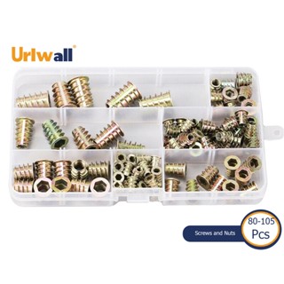 Urlwall น็อตหัวหกเหลี่ยม โลหะผสมสังกะสี อุปกรณ์เสริม สําหรับเฟอร์นิเจอร์ M4 M5 M6 M8 M10 100 105 ชิ้น