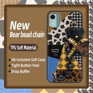 Dirt-resistant Skin-friendly feel Phone Case For Nokia C12/C12 Pro/C12 Plus/TA-1535 Bear bracelet cute Simplicity