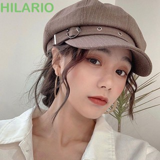 Hilario หมวกเบเร่ต์แฟชั่น สีพื้น สไตล์เกาหลี ฝรั่งเศส วินเทจ ศิลปิน