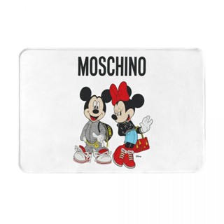 Moschino (5) พรมเช็ดเท้า ผ้าสักหลาด กันลื่น ดูดซับน้ํา แห้งเร็ว สําหรับห้องน้ํา 16x24 นิ้ว พร้อมส่ง