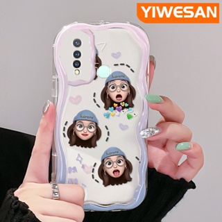 เคสโทรศัพท์มือถือแบบนิ่ม ใส ลายอีโมติคอน TikTok Girl สีสันสดใส สําหรับ VIVO Y19 Y5s