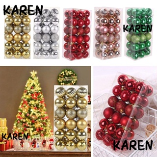 Karen ลูกบอลแขวนตกแต่งบ้าน เทศกาลคริสต์มาส 4 ซม. DIY 36 ชิ้น