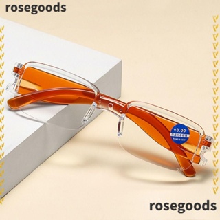 Rosegoods1 แว่นตาอ่านหนังสือ ใส่สบาย ป้องกันสายตา หรูหรา วินเทจ กรอบเบาพิเศษ