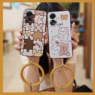 Waterproof soft case Phone Case For OPPO A78 4G personality Cartoon solid color youth Anti-knock Dirt-resistant