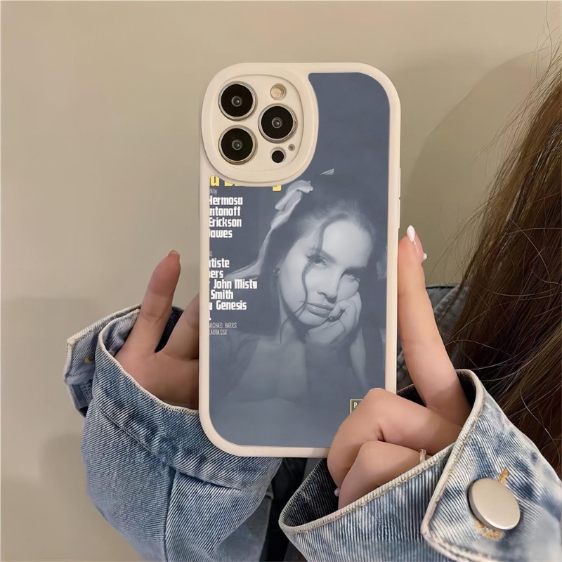 เคสโทรศัพท์มือถือหนังแกะ ซิลิโคน ลายนักร้อง Lana Del Rey A&W สําหรับ IPhone 14 11 12 13 Pro Max Mini